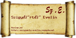 Szigyártó Evelin névjegykártya