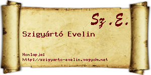 Szigyártó Evelin névjegykártya