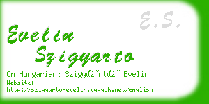 evelin szigyarto business card